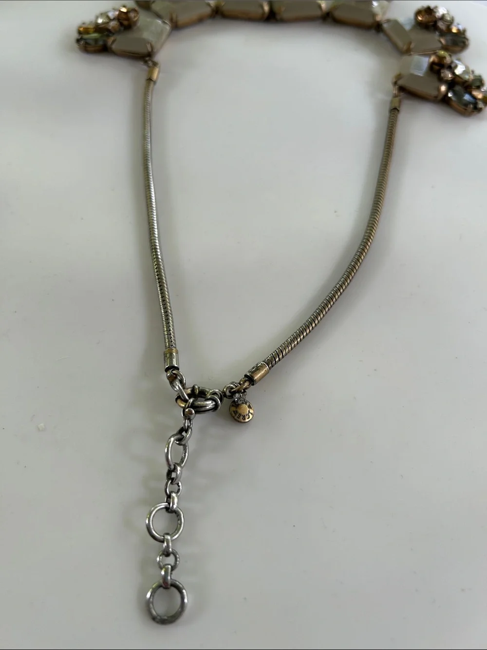 J. Crew Enamel & Rhinestone Cluster Statement Necklace